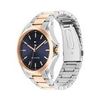 Ανδρικό Ρολόι Tommy Hilfiger Bruce 1792193 Με Ασημί-Ροζ Χρυσό Μπρασελέ & Μπλε Καντράν