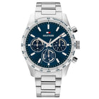 Ανδρικό Ρολόι Tommy Hilfiger Hampton 1792278 Με Ασημί Μπρασελέ & Μπλε Καντράν