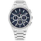 Ρολόι Tommy Hilfiger Sam 1792253 Με Ασημί Μπρασελέ & Μπλε Καντράν