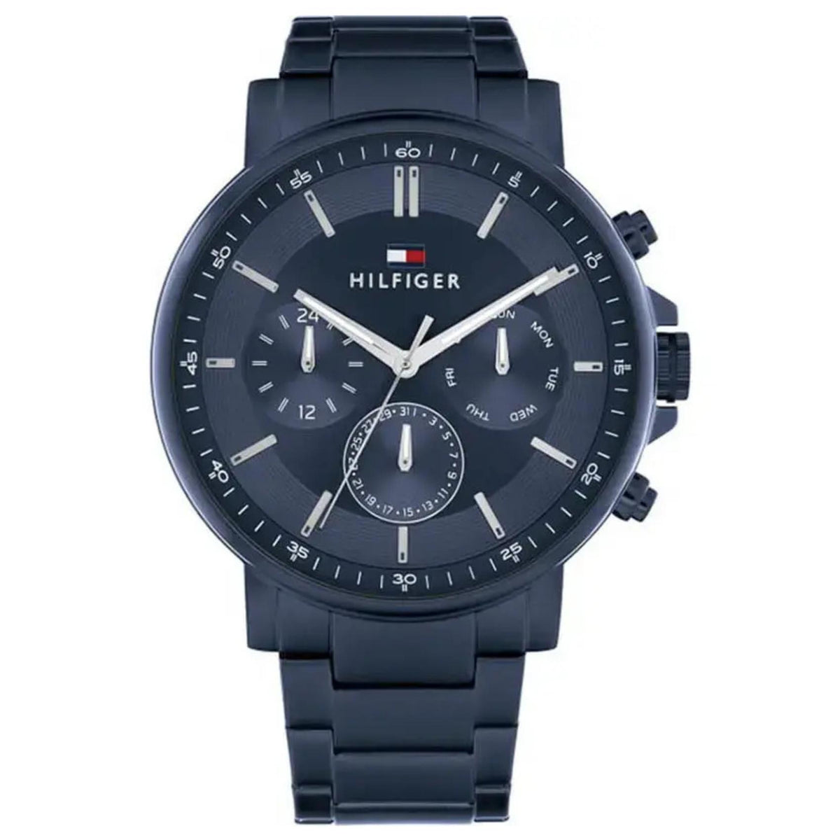 Ανδρικό ρολόι Tommy Hilfiger Tyson 1710705 με μπλε μπρασελέ και μπλε καντράν