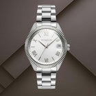 Ανδρικό Ρολόι Vogue Rey 2020650483 με Ασημί Μπρασελέ & Καντράν