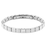 Ανδρικό βραχιόλι Calvin Klein 35000488 από ανοξείδωτο ατσάλι σε ασημί χρώμα, μήκους 19.5 cm με δυνατότητα προσαρμογής