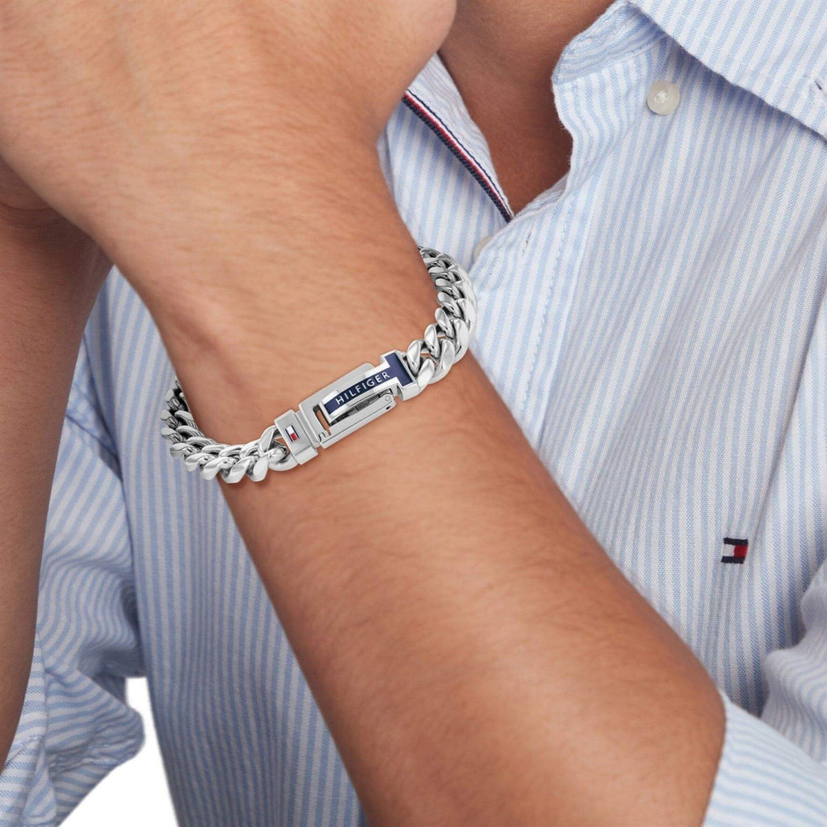 Ανδρικό Βραχιόλι Ατσάλινο Tommy Hilfiger 2790433 Ασημί