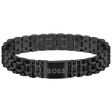 Ανδρικό Βραχιόλι Boss 1580646 Ατσάλινο Μαύρο