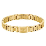Ανδρικό Βραχιόλι Boss 1580711 Ατσάλινο Με Χρυσό Μπρασελέ
