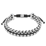 Ανδρικό Βραχιόλι Calvin Klein 35100040 Μακραμέ Ατσάλινο Ασημί