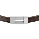Ανδρικό Δερμάτινο Βραχιόλι σε Καφέ Χρώμα Calvin Klein 35100021, λεπτομέρεια