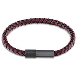 Ανδρικό βραχιόλι Calvin Klein 35100045 δερμάτινο καφέ με πλεκτό σχέδιο.