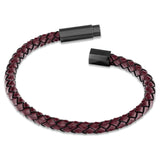 Ανδρικό δερμάτινο βραχιόλι Calvin Klein 35100045 καφέ με πλεκτό σχέδιο.