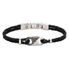 Ανδρικό Βραχιόλι Emporio Armani EGS3171040 Δερμάτινο Μαύρο