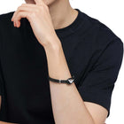 Βραχιόλι Emporio Armani Eagle Logo EGS3237040 Μαύρο Δερμάτινο