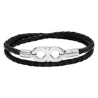 Ανδρικό Βραχιόλι Emporio Armani EGS3299040 Δερμάτινο Μαύρο