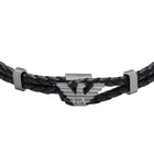 Ανδρικό Βραχιόλι Emporio Armani EGS3322060 Δερμάτινο Μαύρο