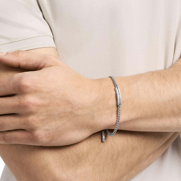 Ανδρικό Βραχιολι Emporio Armani EGS3189040 Ατσάλινο Ασημί