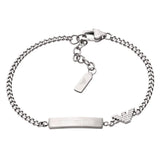Ανδρικό βραχιόλι Emporio Armani EGS3310040 ταυτότητα από ανοξείδωτο ατσάλι σε ασημί χρώμα.