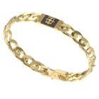 Ανδρικό Βραχιόλι Guess Rebel Moon JUMB05070JWYGBKL Χρυσό με Μαύρο Σχέδιο
