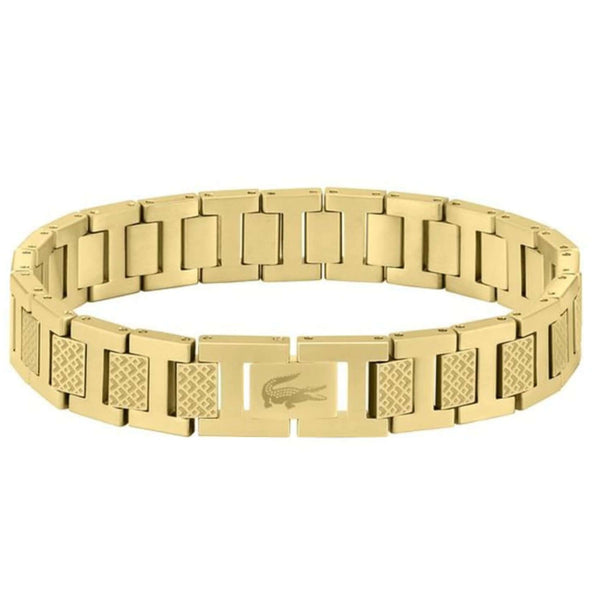 Ατσάλινο βραχιόλι Lacoste 2040120 σε χρυσό χρώμα από ανοξείδωτο ατσάλι.