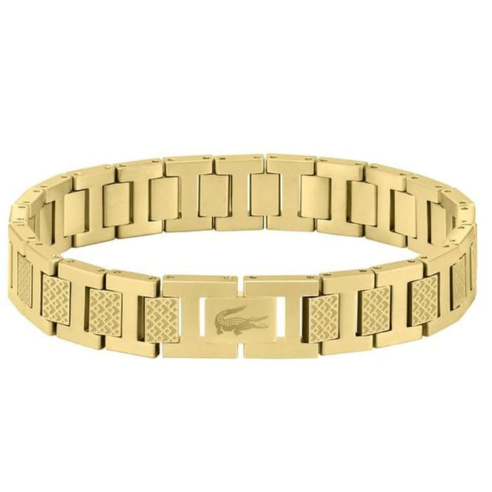 Ατσάλινο βραχιόλι Lacoste 2040120 σε χρυσό χρώμα από ανοξείδωτο ατσάλι.