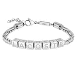 Ανδρικό βραχιόλι χειροπέδα Lacoste  σε ασημί χρώμα από ανοξείδωτο ατσάλι 2040521