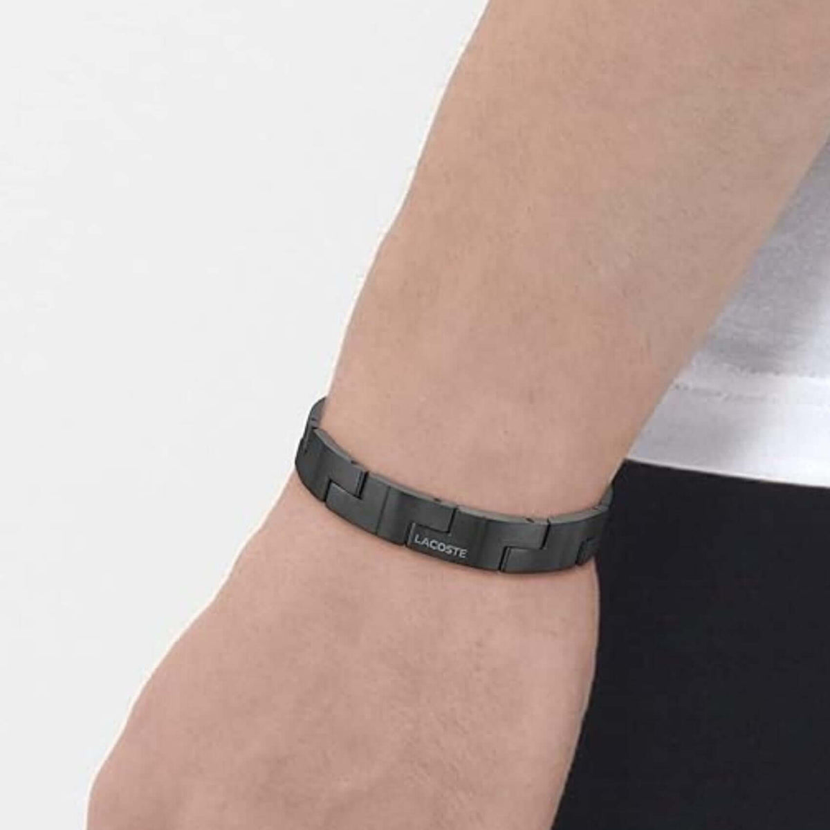 Ανδρικό Βραχιόλι Χειροπέδα Lacoste Catena 2040222 Μαύρο