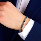 Ανδρικό Βραχιόλι Maserati Diamonds JM125ATY25 Ατσάλινο Ασημί-Μαύρο