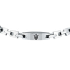 Ανδρικό Βραχιόλι Maserati JM425AVD106 Ασημί με Μαύρη Τρίαινα