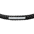 Ανδρικό Βραχιόλι Maserati JM222AVE02 Ανακυκλομένο Δερμάτινο Μαύρο