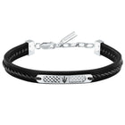 Ανδρικό Βραχιόλι Maserati JM525AVE29 Ανακυκλωμένο Δερμάτινο Μαύρο