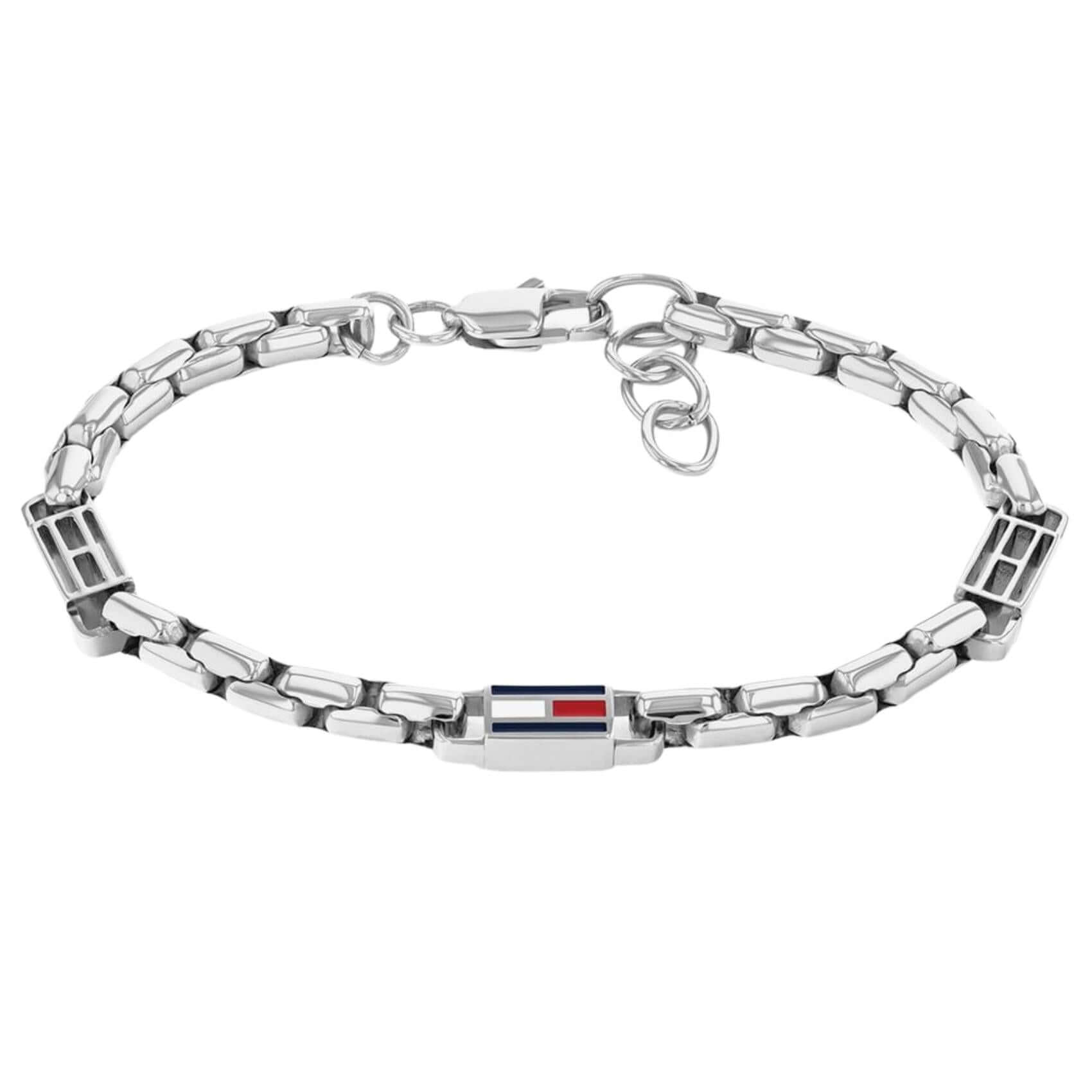 Ανδρικό βραχιόλι Tommy Hilfiger 2790674 από ανοξείδωτο ατσάλι σε ασημί χρώμα.