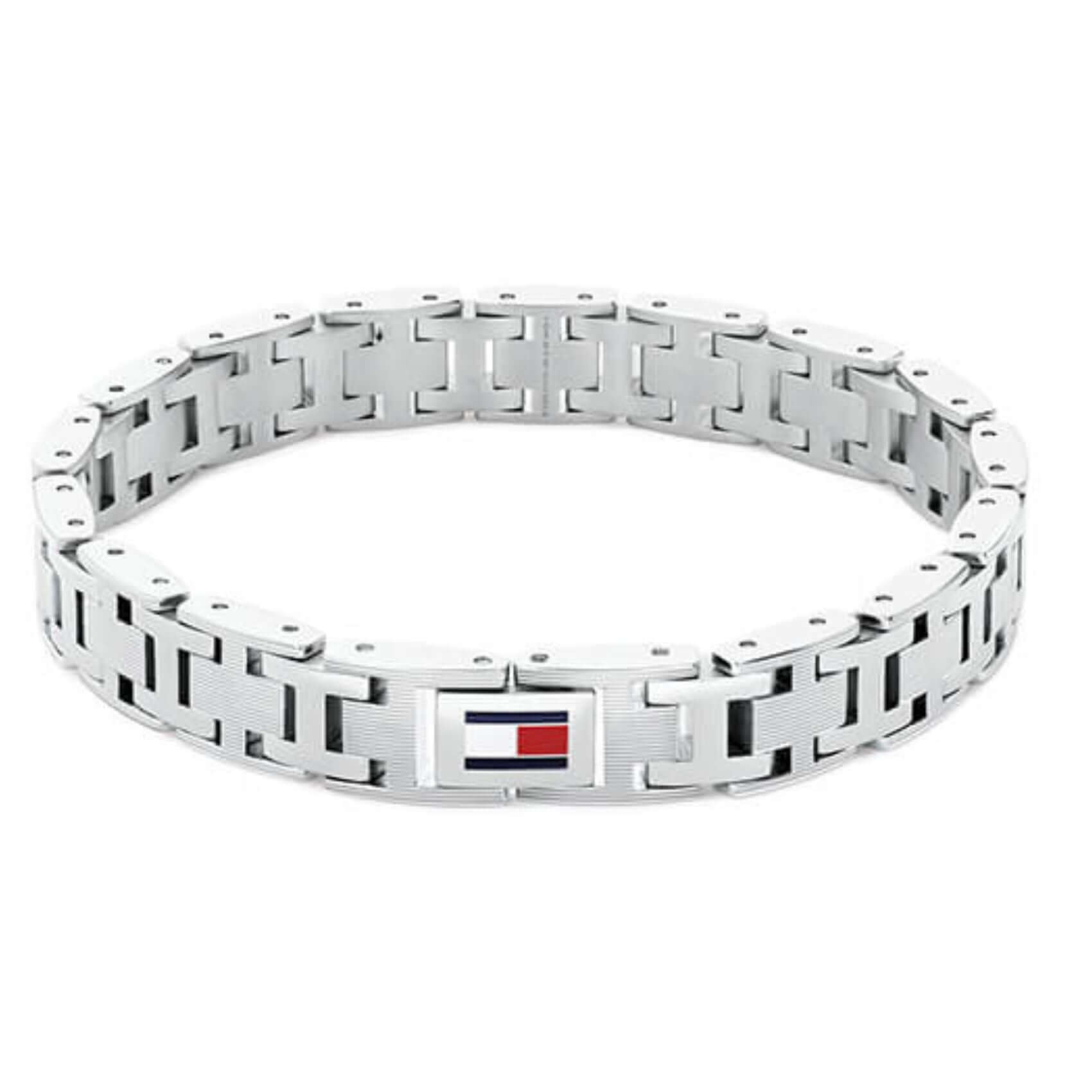 Ανδρικό βραχιόλι χειροπέδα Tommy Hilfiger 2790682 από ατσάλι σε ασημί χρώμα. Μήκος 20cm. 