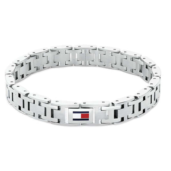 Ανδρικό βραχιόλι χειροπέδα Tommy Hilfiger 2790682 από ατσάλι σε ασημί χρώμα. Μήκος 20cm. 