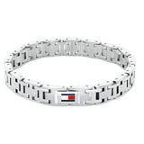 Ανδρικό βραχιόλι χειροπέδα Tommy Hilfiger 2790682 από ατσάλι σε ασημί χρώμα. Mήκος 20cm. 