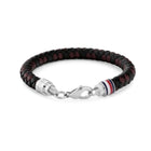 Ανδρικό Βραχιόλι Tommy Hilfiger Δίχρωμο Καφέ Μαύρο Δερμάτινο 2790632
