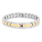 Ανδρικό Βραχιόλι Tommy Hilfiger 2790642 Χειροπέδα Σε Ασημί-Χρυσό Χρώμα