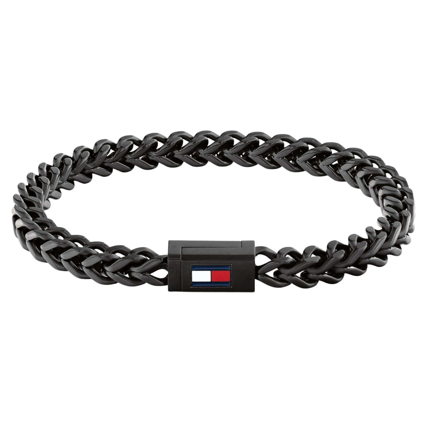 Ανδρικό βραχιόλι χειροπέδα Tommy Hilfiger 2790649 από ατσάλι σε μαύρο χρώμα.