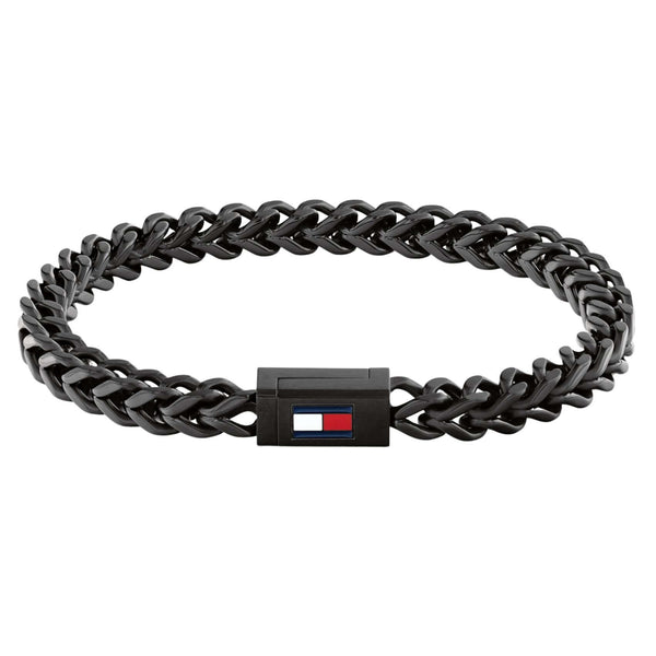 Ανδρικό βραχιόλι χειροπέδα Tommy Hilfiger 2790649 από ατσάλι σε μαύρο χρώμα.