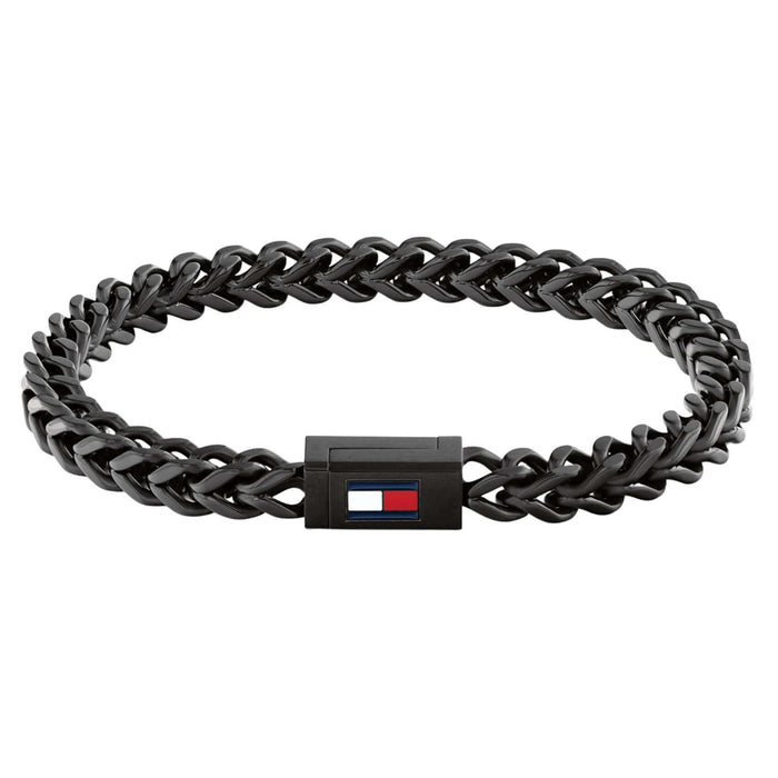 Ανδρικό βραχιόλι χειροπέδα Tommy Hilfiger 2790649 από ατσάλι σε μαύρο χρώμα.