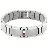 Ανδρικό βραχιόλι χειροπέδα Tommy Hilfiger 2790657 από ατσάλι σε ασημί χρώμα.