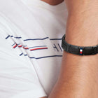 Ανδρικό Βραχιόλι Tommy Hilfiger 2790659 Χειροπέδα σε Μαύρο Χρώμα