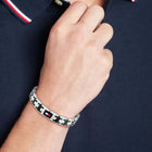 Ανδρικό Βραχιόλι Χειροπέδα Tommy Hilfiger 2790684 Ασημί & Μαύρο