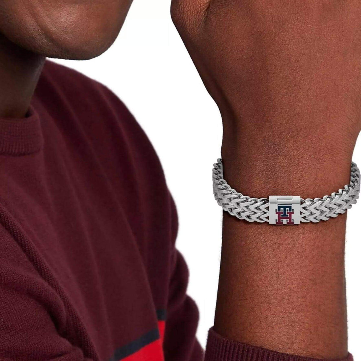 Ανδρικό Βραχιόλι Tommy Hilfiger 2790462 Ατσάλινο Ασημί