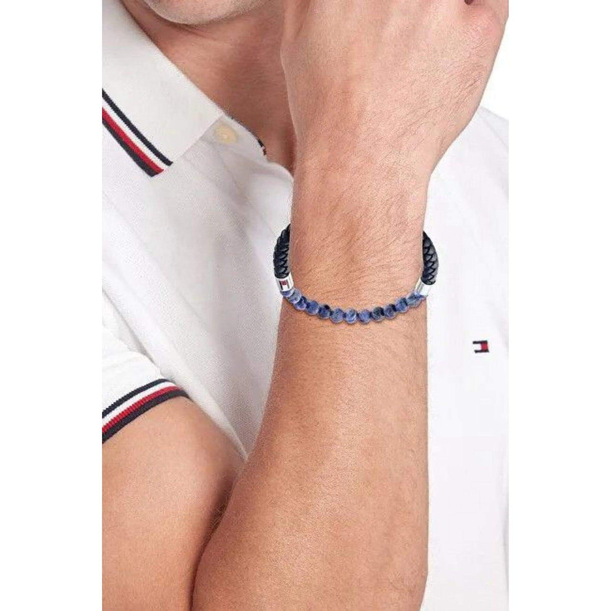 Βραχιόλι Tommy Hilfiger 2790475 Μπλε Δερμάτινο Με Χάντρες
