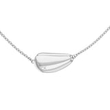 Γυναικείο κολιέ Calvin Klein 35000600 ατσάλινο ασημί με ασύμμετρο κρεμαστό, λεπτομέρεια.