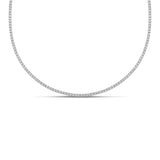 Ασημένιο κολιέ ριβιέρα SNL011 από ασήμι 925 με σειρά καρφωτών ζιργκόν και ρυθμιζόμενο κούμπωμα. Λεπτομέρεια.