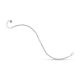 Ασημένιο βραχιόλι ριβιέρα SBT005 με λευκά ζιργκόν και μεγαλύτερες πέτρες princess cut στο κέντρο, ασήμι 925, ρυθμιζόμενο 18–22cm.