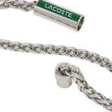 Ανδρικό ατσάλινο βραχιόλι Lacoste 2040337 σε ασημί χρώμα με πράσινο στοιχείο