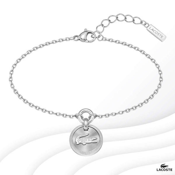 Βραχιόλι Lacoste 2040404 Ατσάλινο Με Στρογγυλό Κρεμαστό Στοιχείο