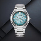 Ρολόι Citizen Super Titanium Zenshin 60 NK5020-58L με Ασημί Μπρασελέ & Γαλάζιο Καντράν