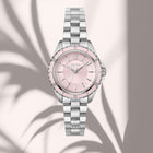 Γυναικείο Ρολόι Boss Sage Aqua 1502847 με Ασημί Μπρασελέ & Ροζ Καντράν