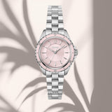 Boss 1502847 γυναικείο ρολόι Sage Aqua με ασημί μπρασελέ, ροζ καντράν 30mm και ασημί λεπτομέρειες.